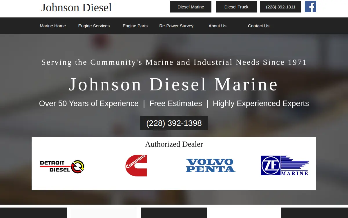 Homepage of Johnson Diesel Service INC