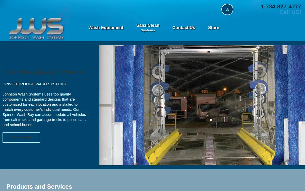 Homepage of Johnson Enterprises-johnson Wash Systems LLC