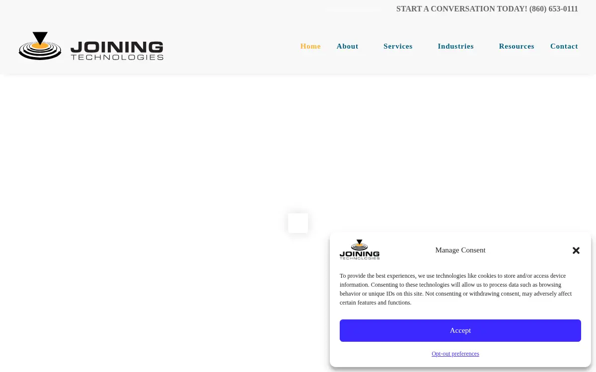 Homepage of Joining Technologies LLC