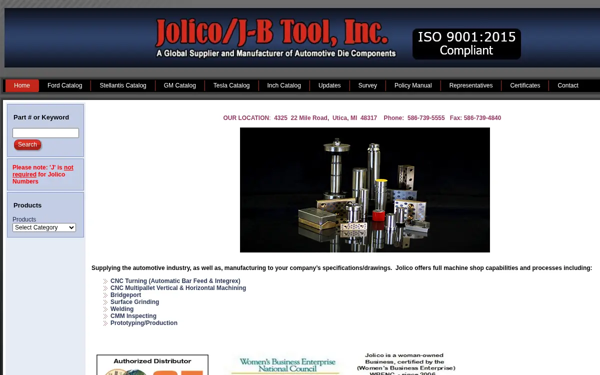 Homepage of Jolico / J-b Tool, INC