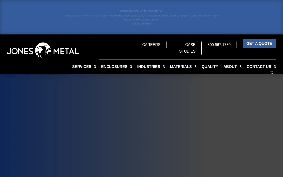 Homepage of Jones Metal, INC.