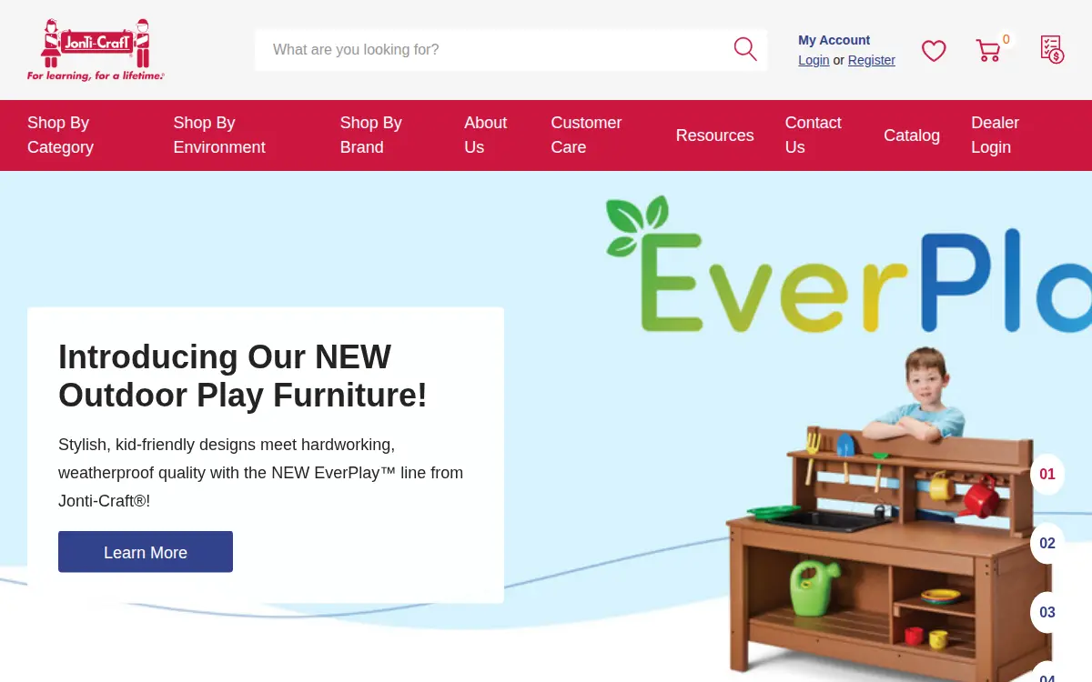 Homepage of Jonti-craft INC