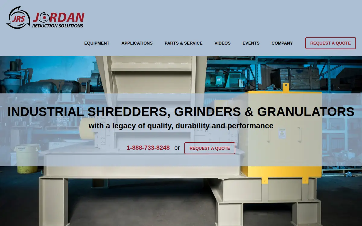Homepage of Jordan Machine Company, INC.