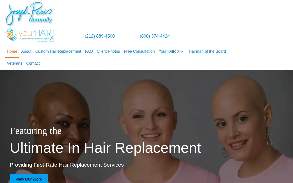 Homepage of Executive Den Men's Hairstylist, Llc, the