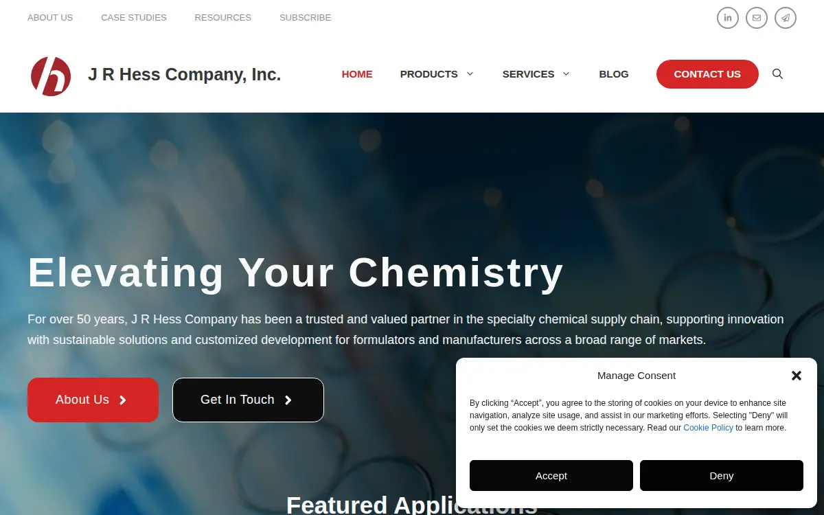 Homepage of John R. Hess & Company, INC.