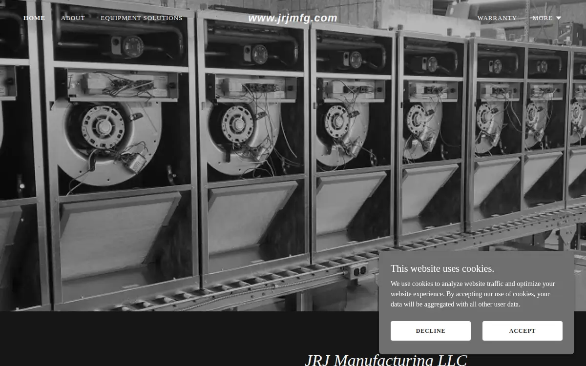 Homepage of Jrj Manufacturing, LLC