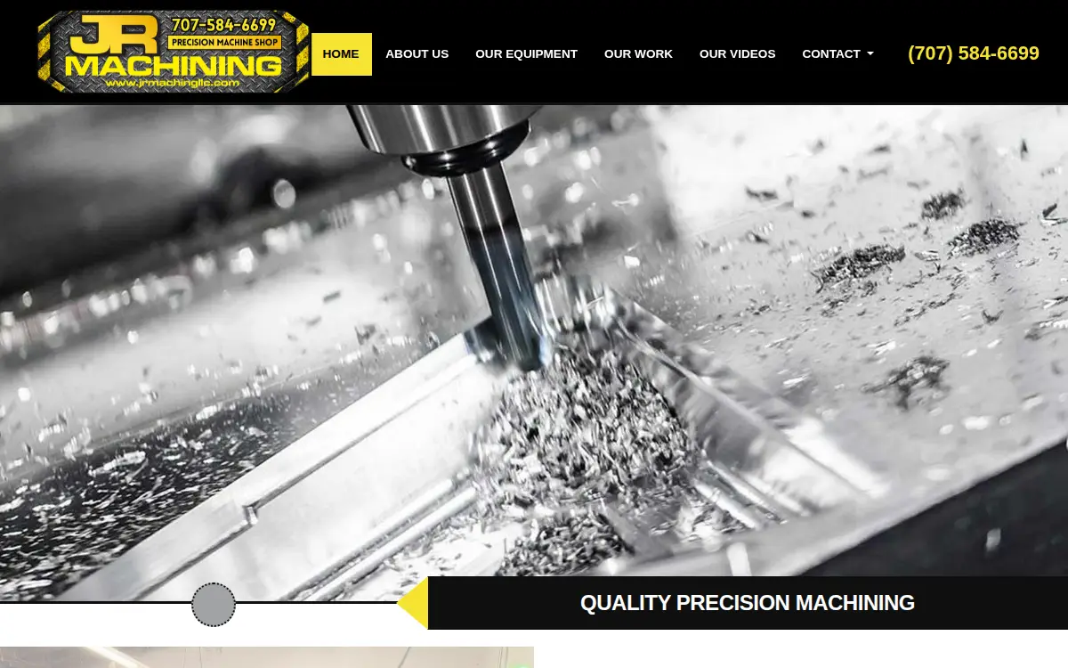 Homepage of Jr Machining LLC