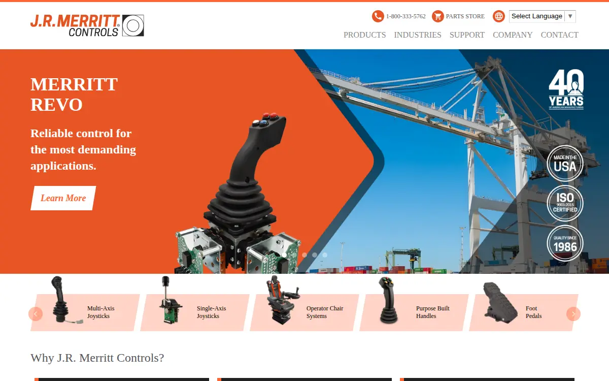 Homepage of J. R. Merritt Controls, INC.