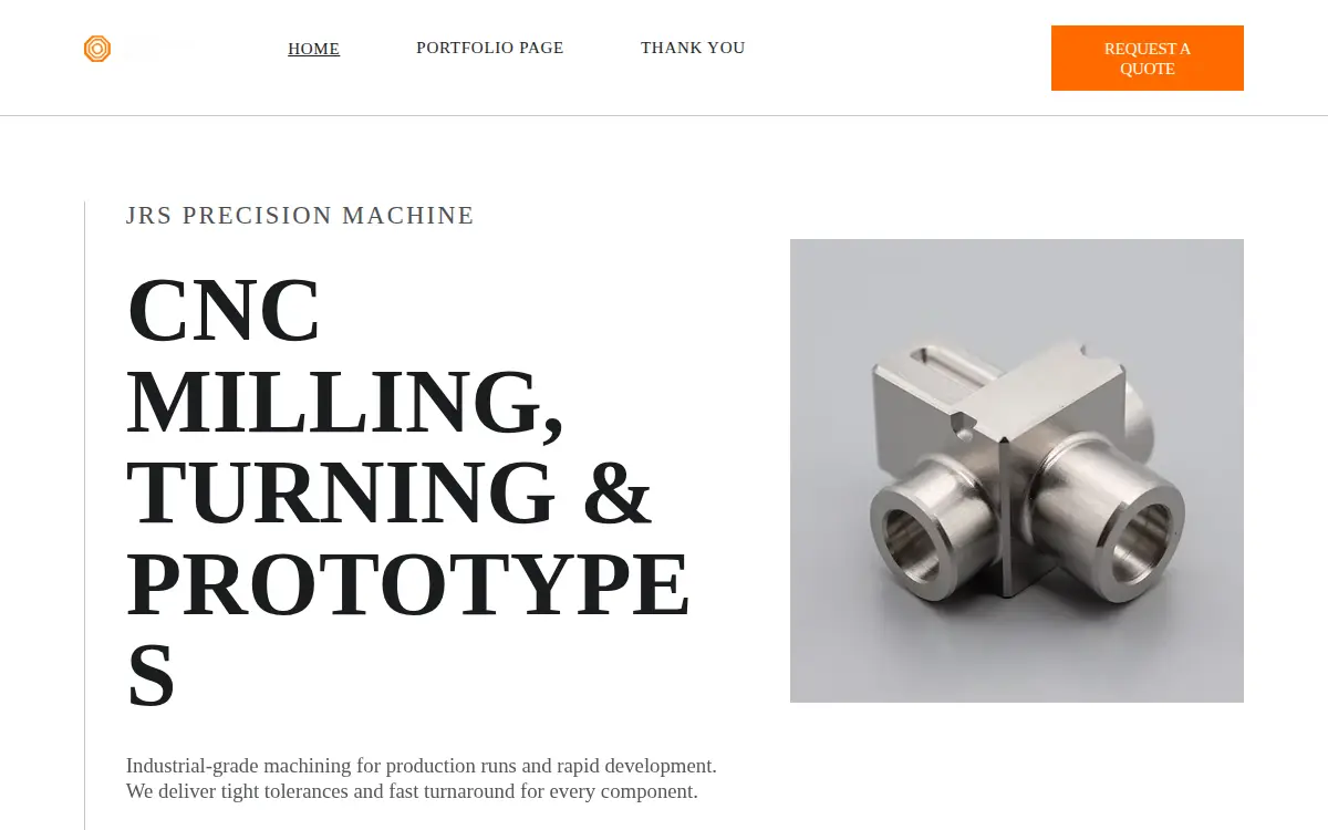 Homepage of Jrs Precision Machine & Design LLC