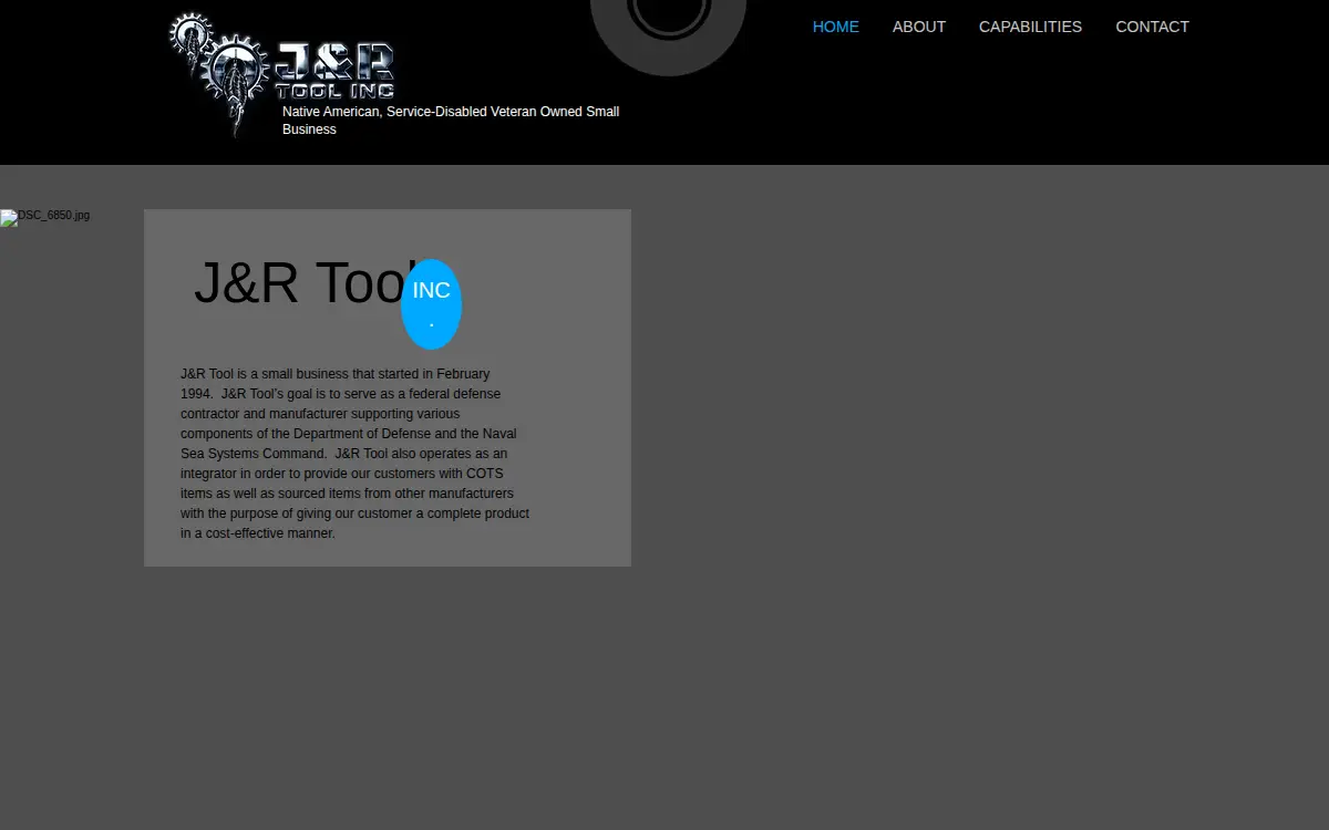 Homepage of J & R Tool INC