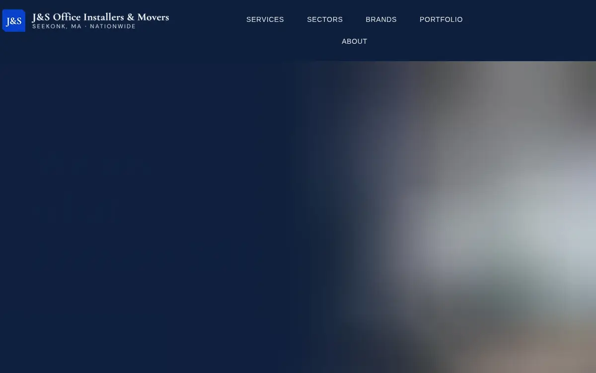 Homepage of J & S Office Installers & Movers, INC