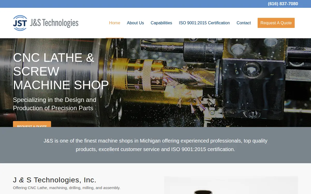 Homepage of J & S Technologies INC.