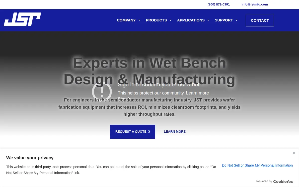 Homepage of Jst Manufacturing, INC.
