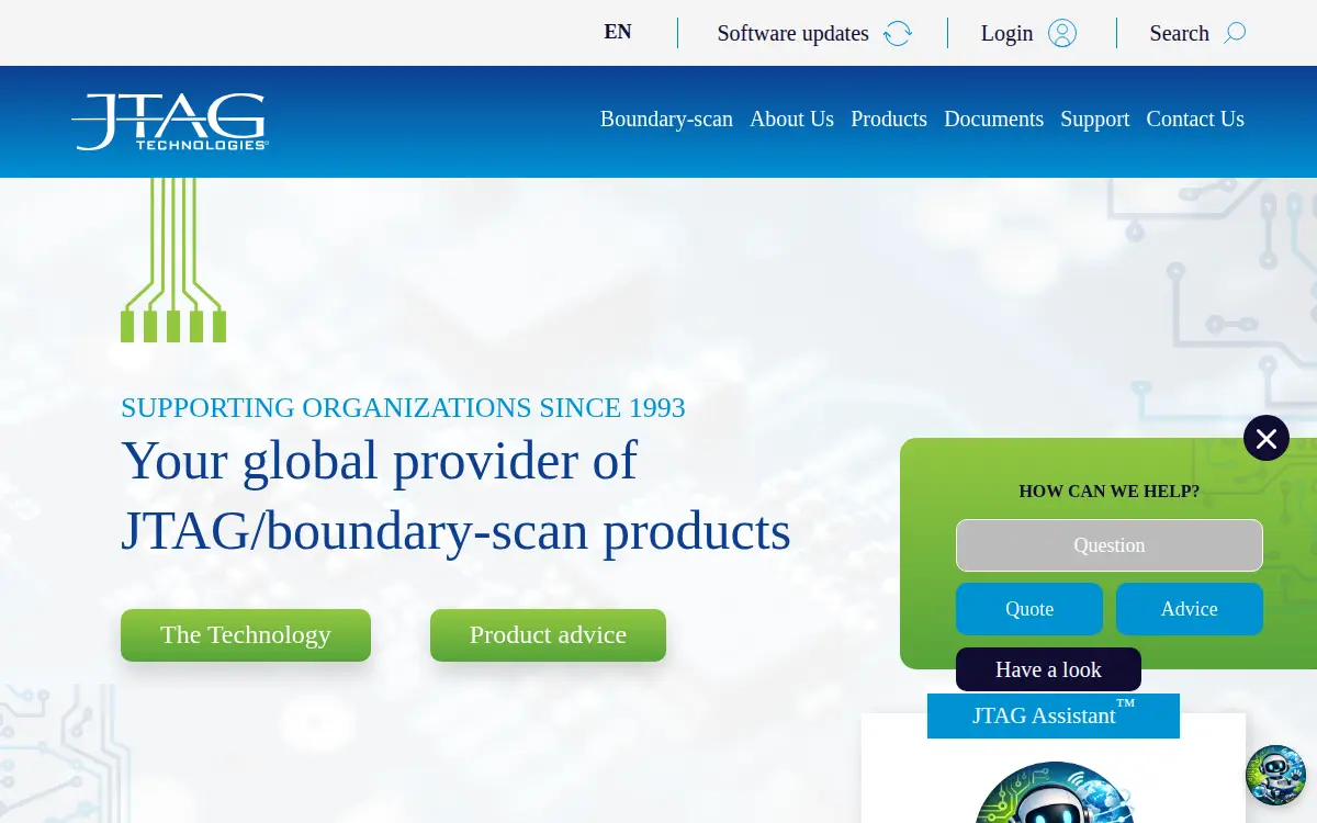 Homepage of Jtag Technologies, INC