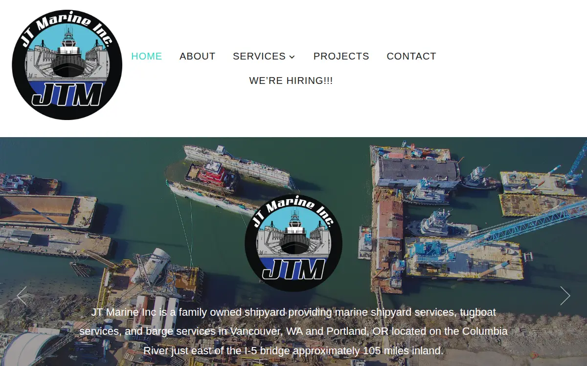 Homepage of Jt Marine INC