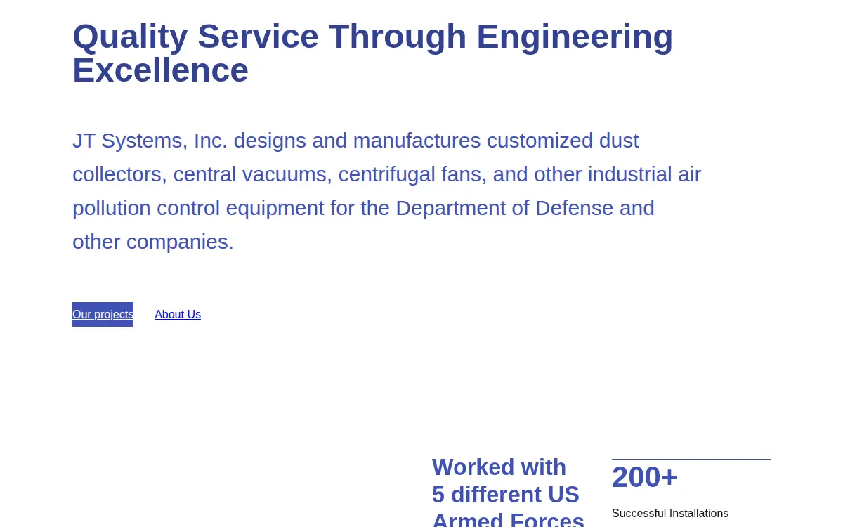 Homepage of J. T. Systems, INC.