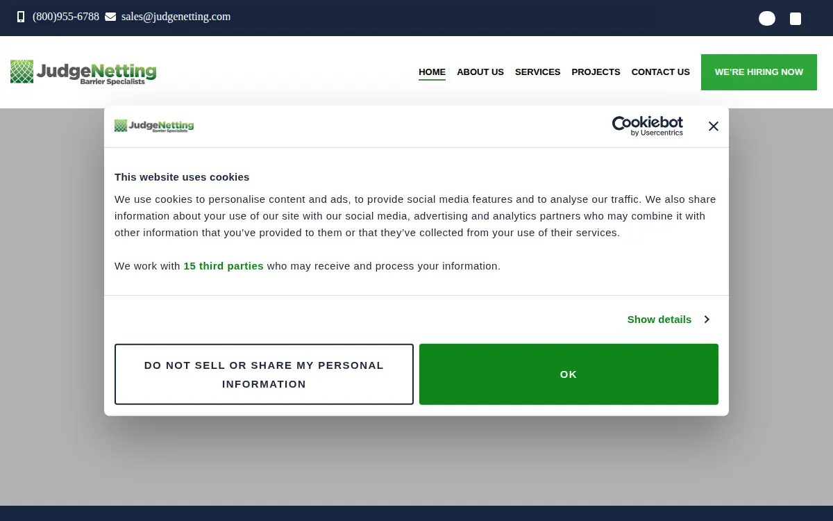 Homepage of Judge Netting, INC.