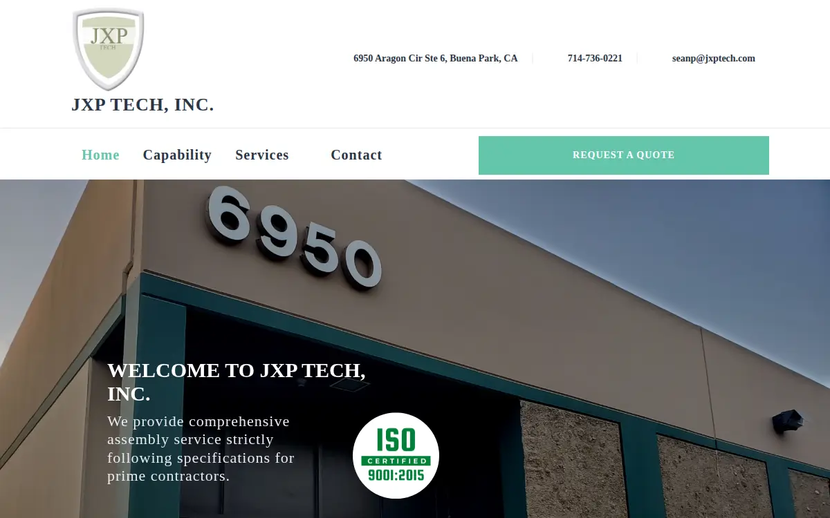 Homepage of Jxp Tech INC