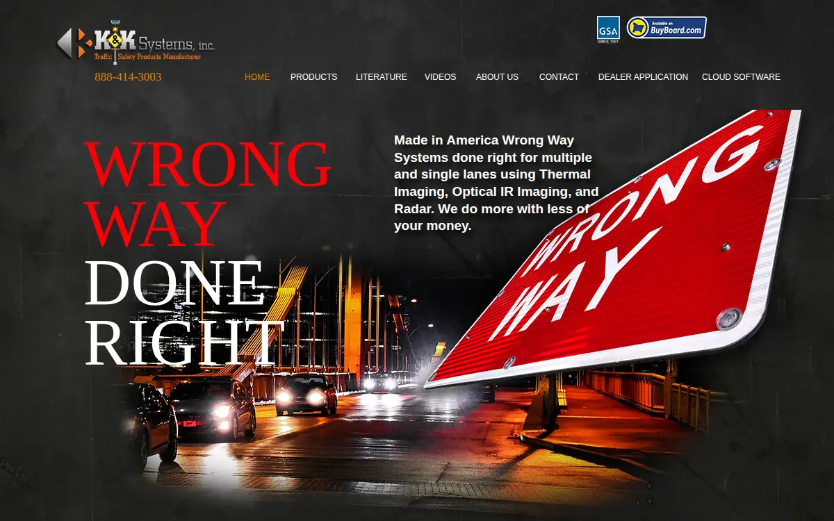 Homepage of K & K Systems, INC