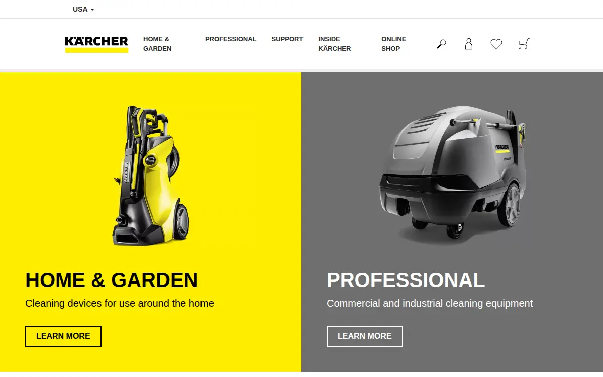 Homepage of Karcher North America INC