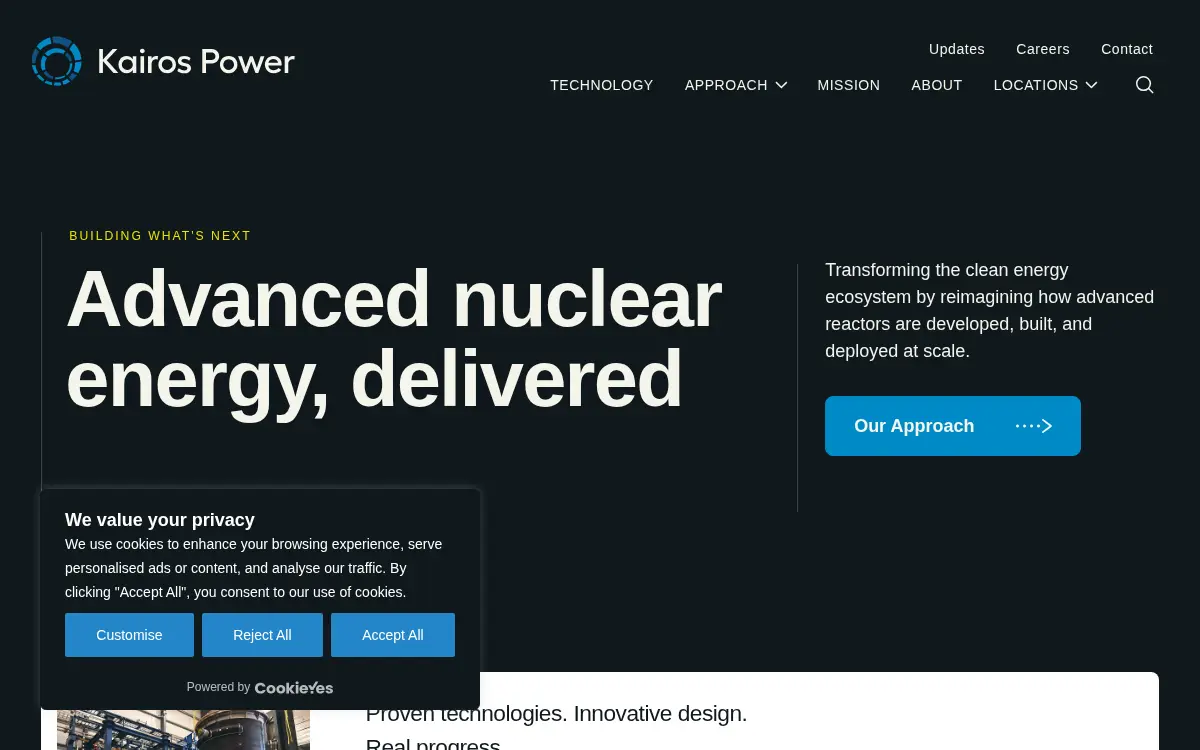 Homepage of Kairos Power LLC