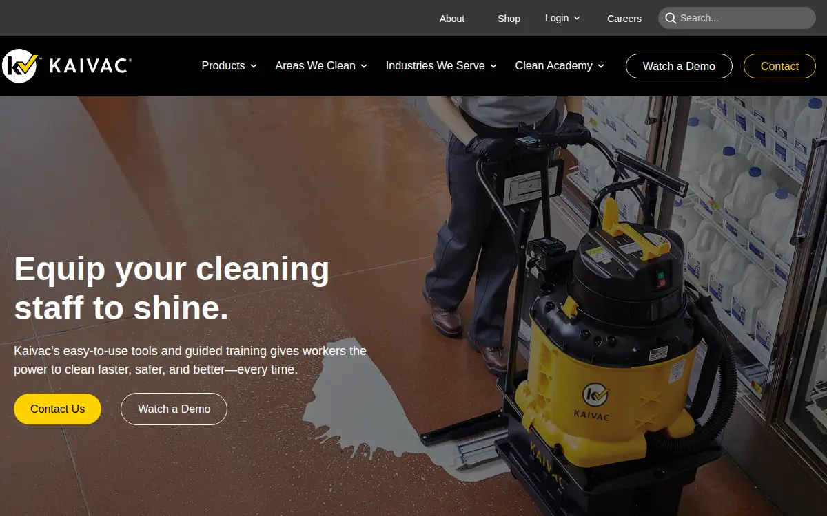 Homepage of Kaivac, INC