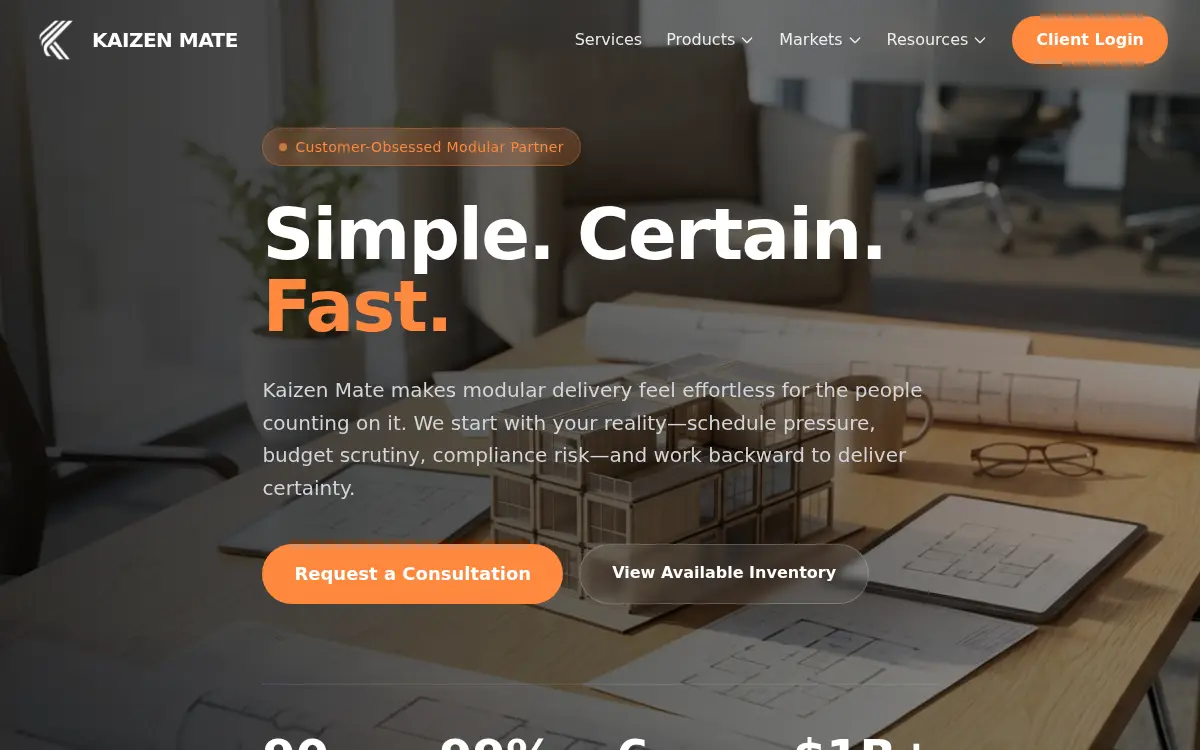 Homepage of Kaizen Mate LLC