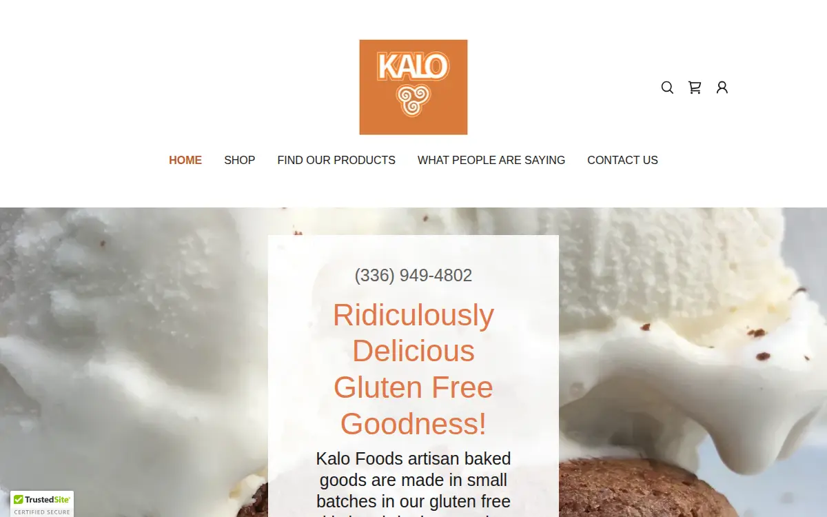 Homepage of Kalo Foods, LLC