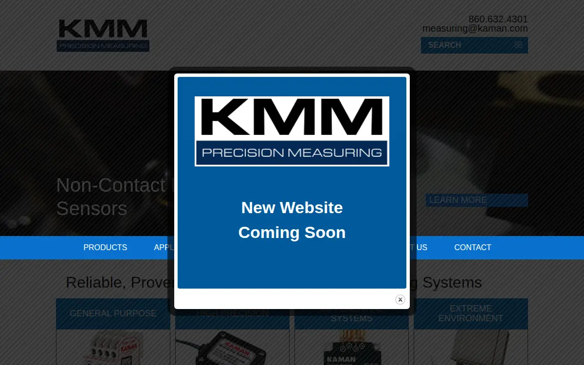 Homepage of Kaman Measuring & Memory, LLC