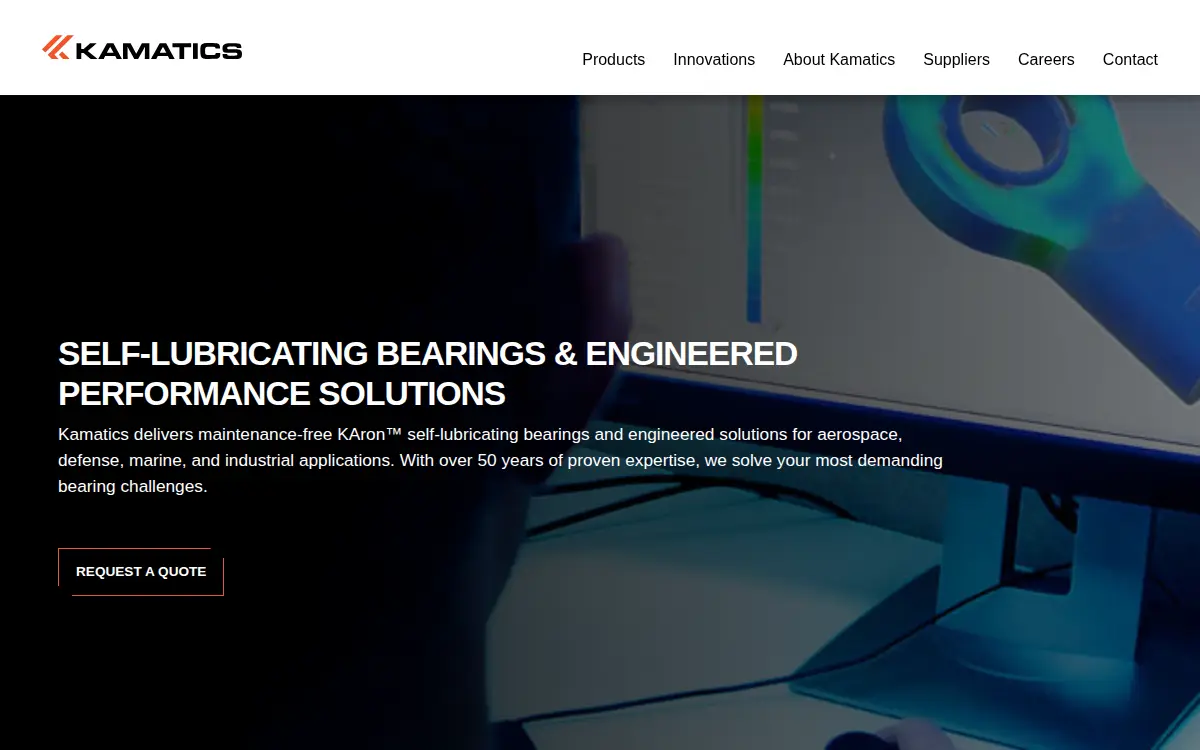 Homepage of Kamatics Corporation
