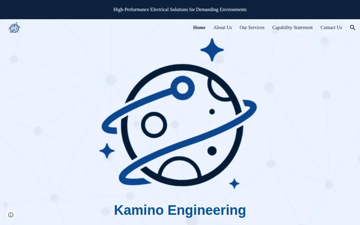 Homepage of Kamino Engineering LLC