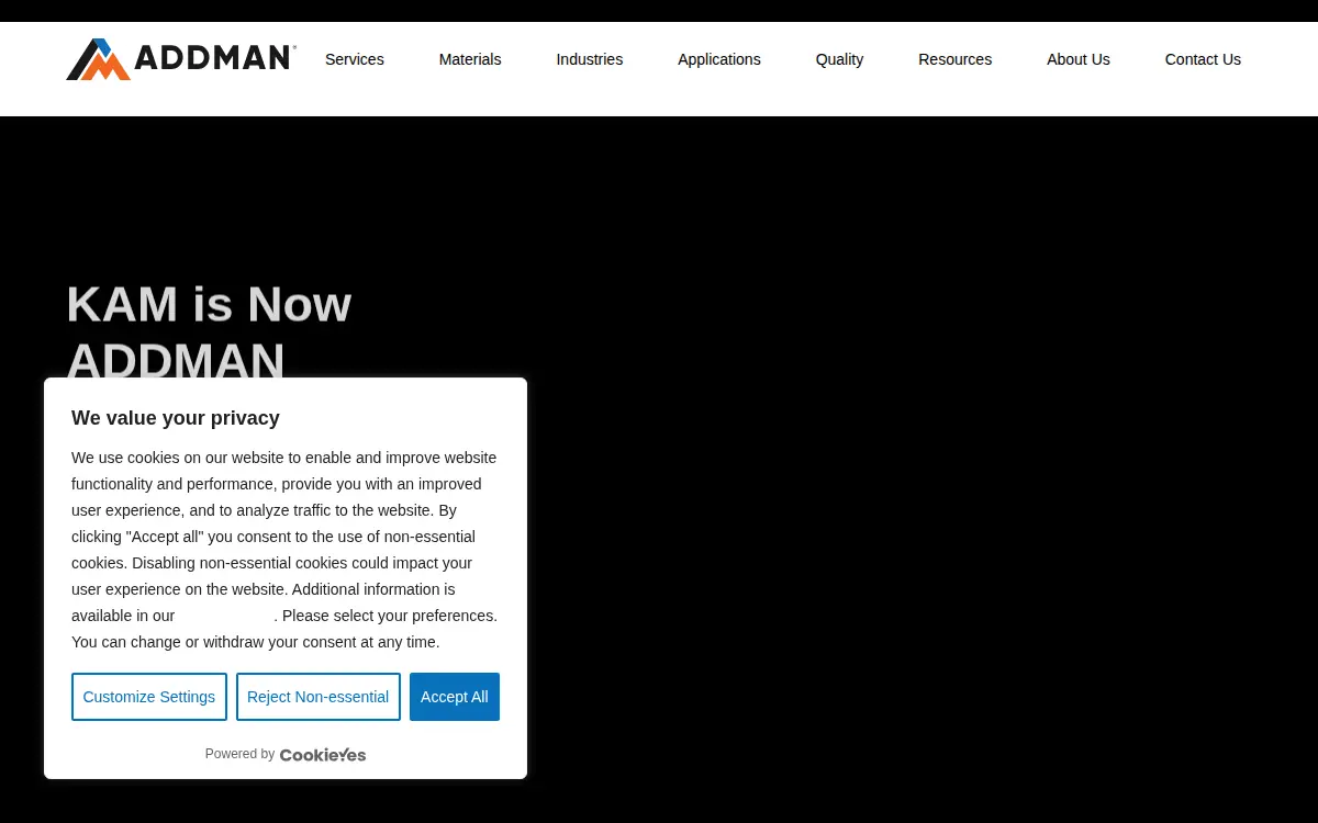 Homepage of Keselowski Advanced Manufacturing LLC