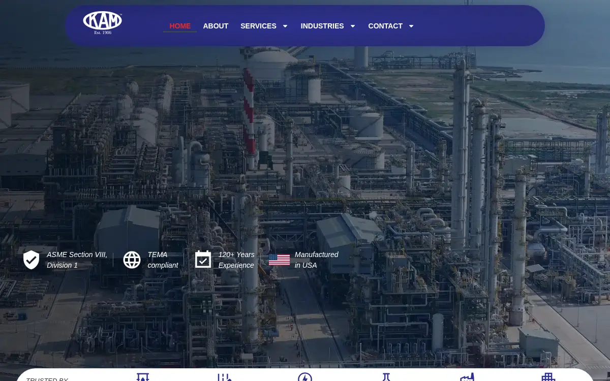 Homepage of Kam Thermal Equipment, LTD.