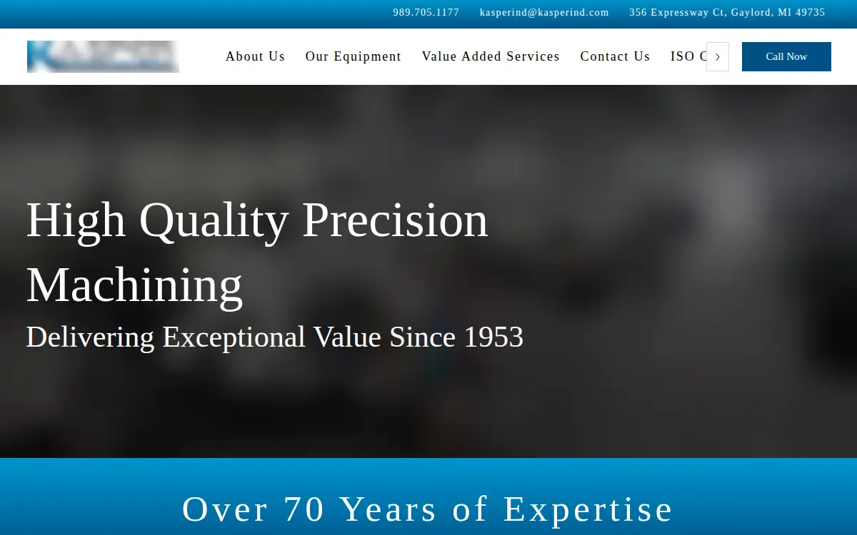 Homepage of Kasper Industries, INC