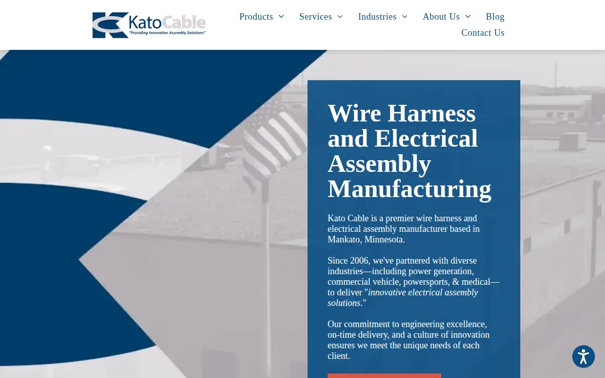 Homepage of Kato Cable, LLC