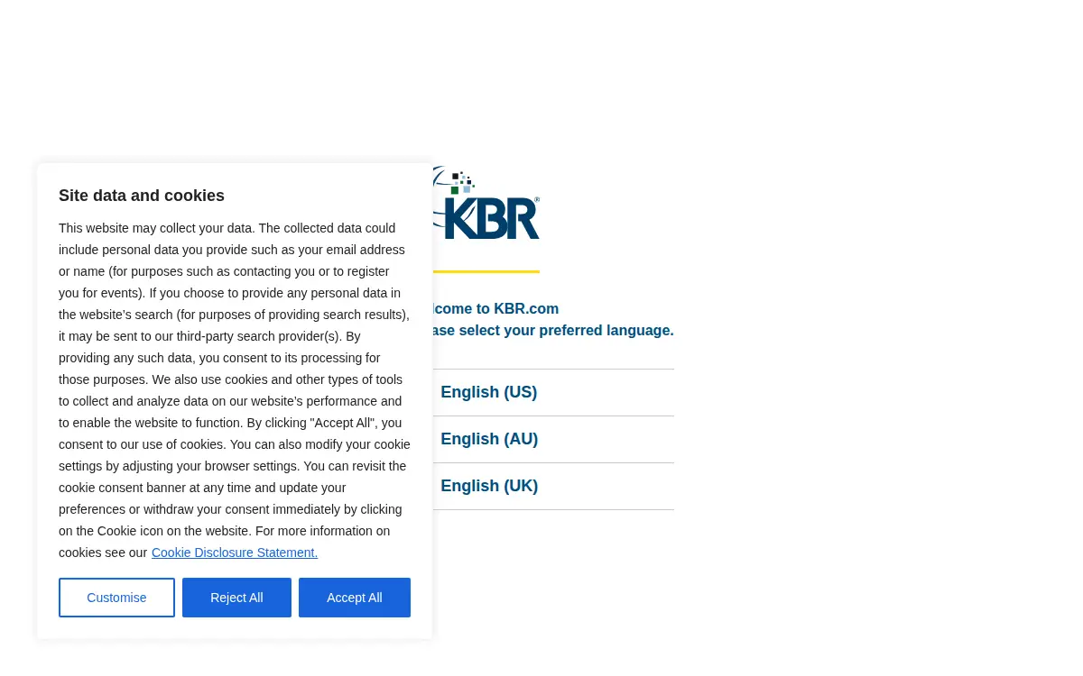 Homepage of Kbr Wyle Services, LLC