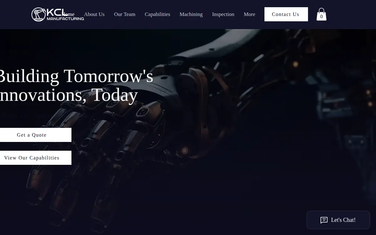 Homepage of Kcl Manufacturing, LLC