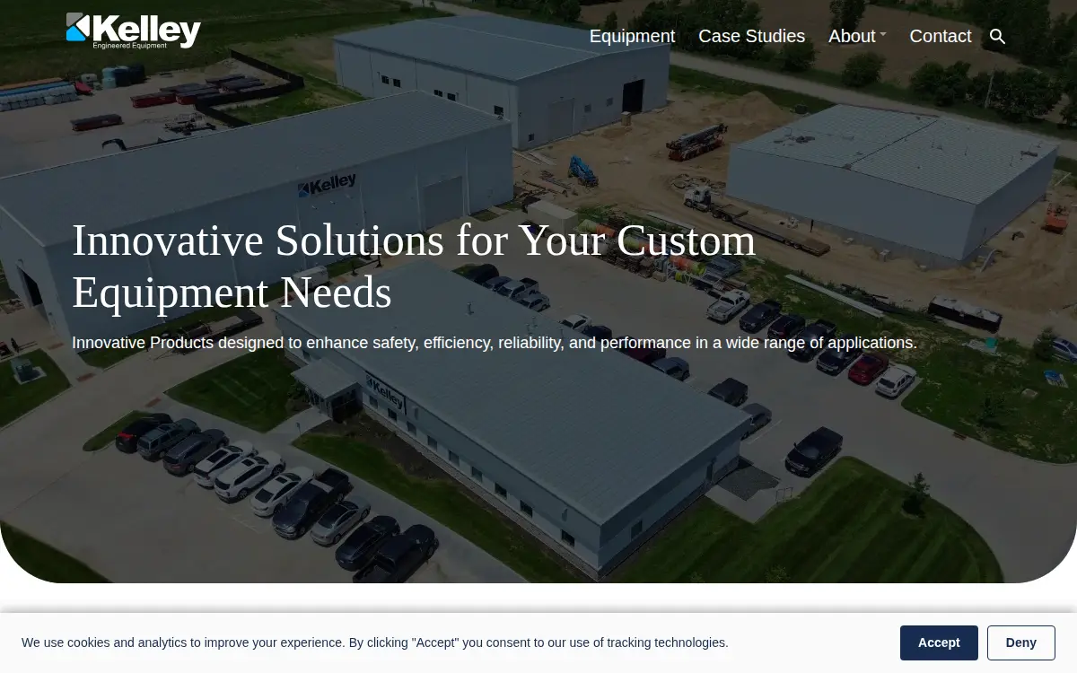 Homepage of Kelley Engineered Equipment LLC