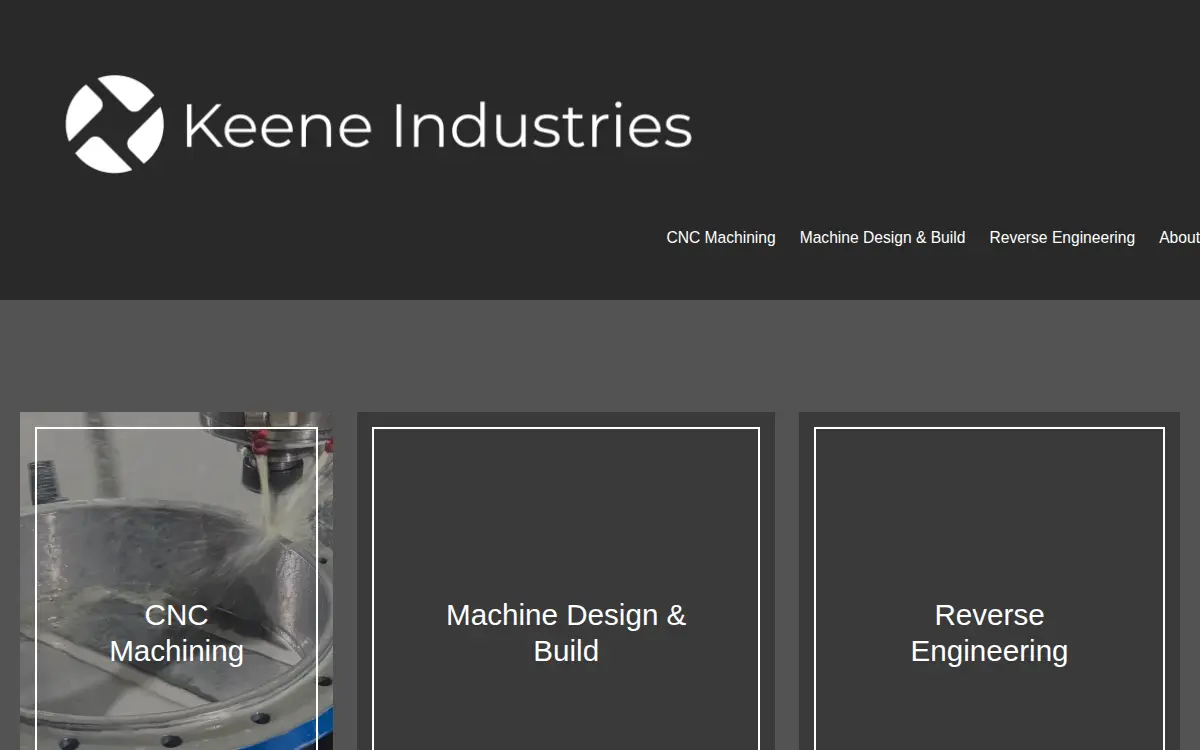 Homepage of Keene Industries LLC