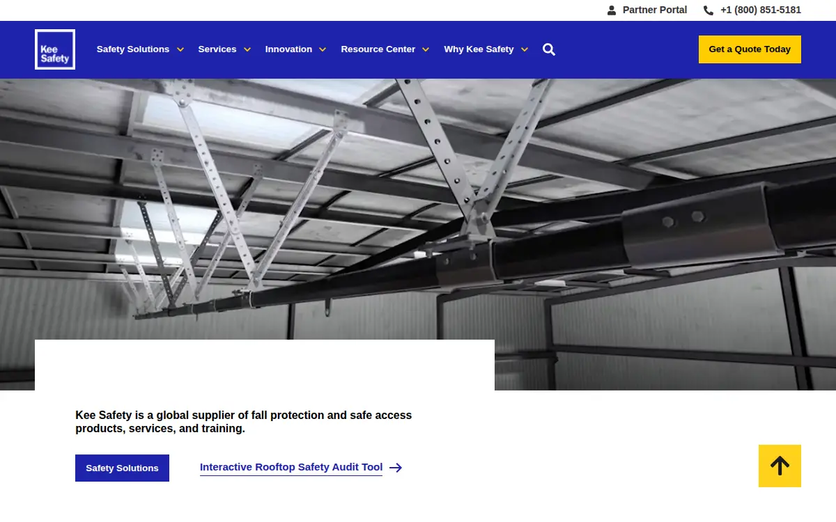Homepage of Kee Safety INC