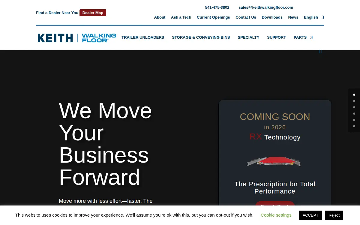 Homepage of Keith Manufacturing CO