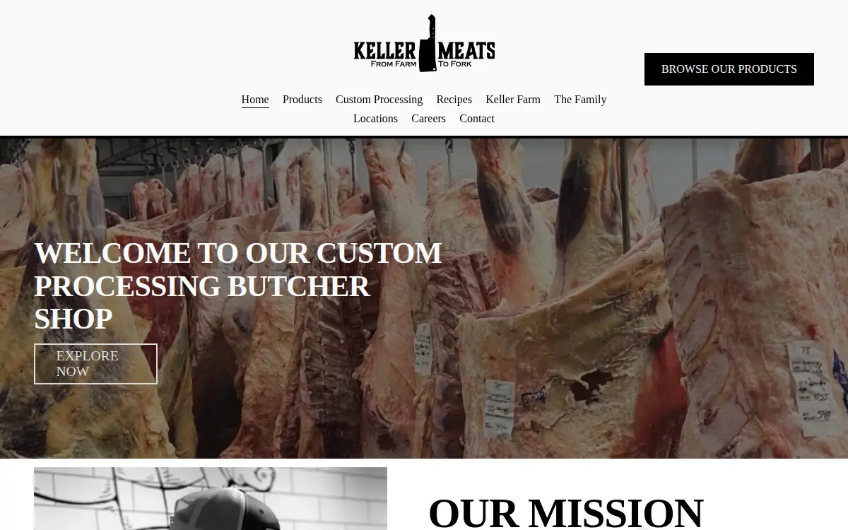 Homepage of T.l. Keller's Meats, LLC