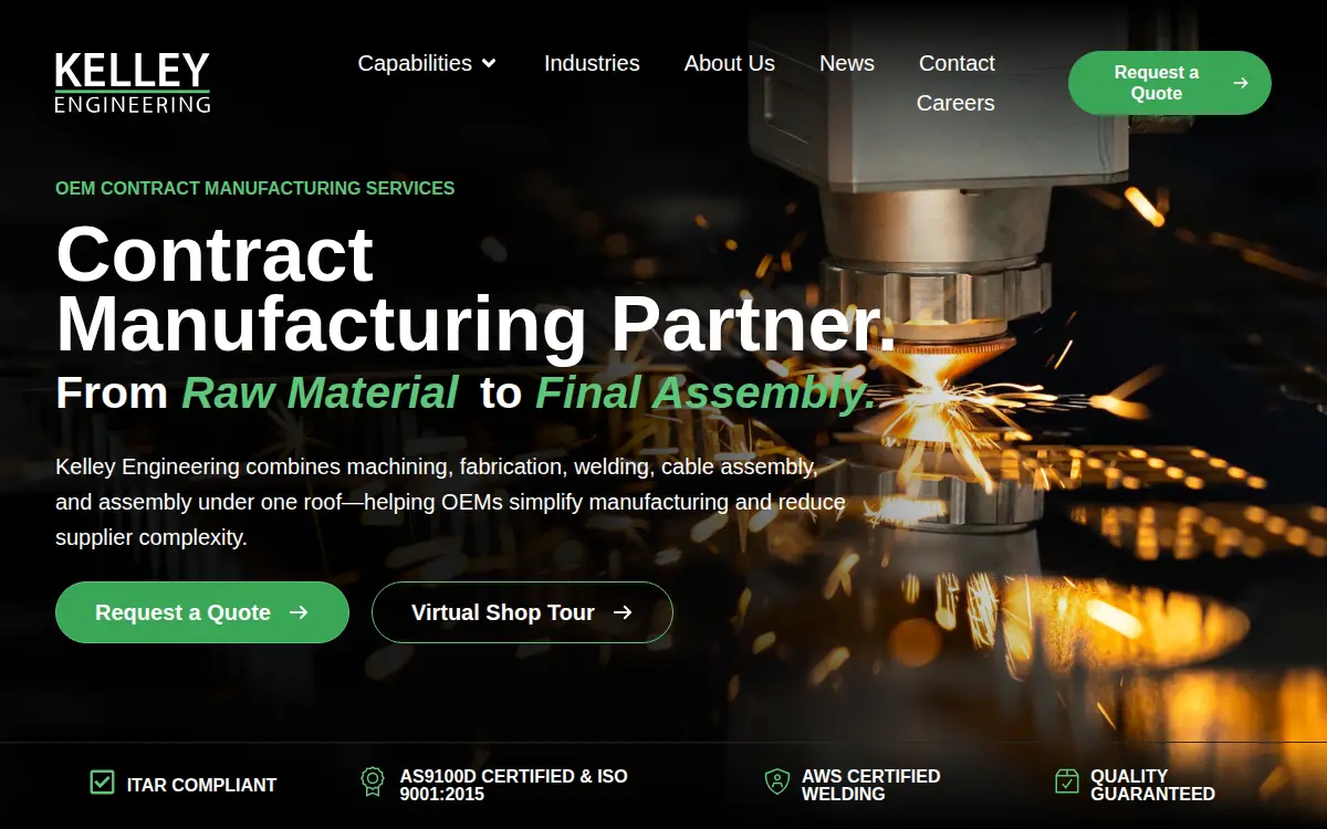 Homepage of Kelley Engineering, LLC