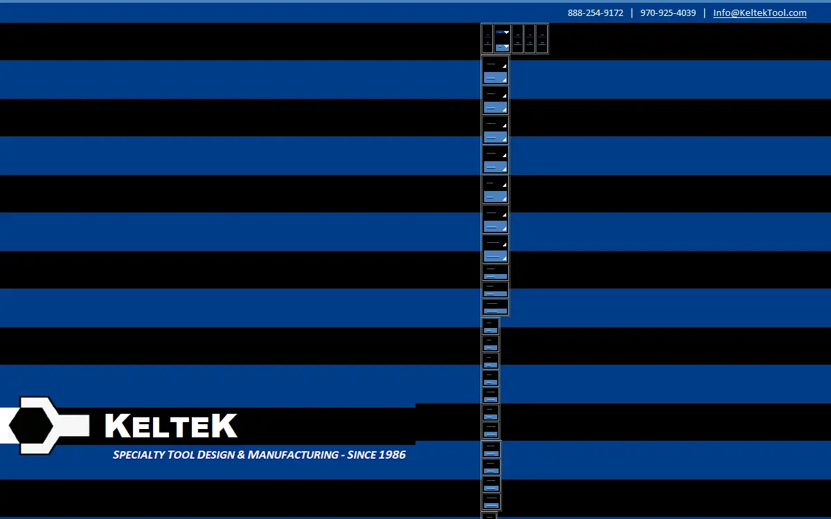 Homepage of Keltek Specialty Tool Design & Manufacture, INC.