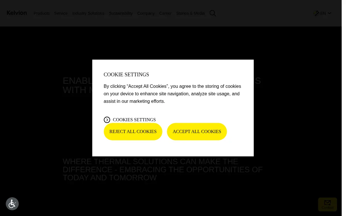 Homepage of Kelvion Products INC.