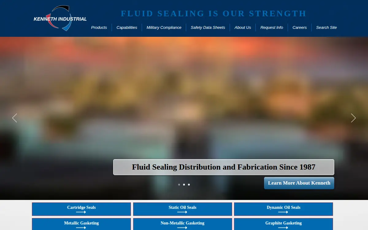 Homepage of Kenneth Industrial Products, INC.