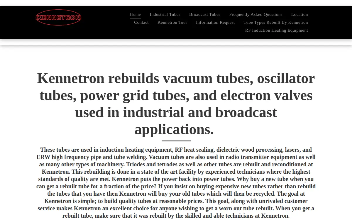 Homepage of Kennetron INC