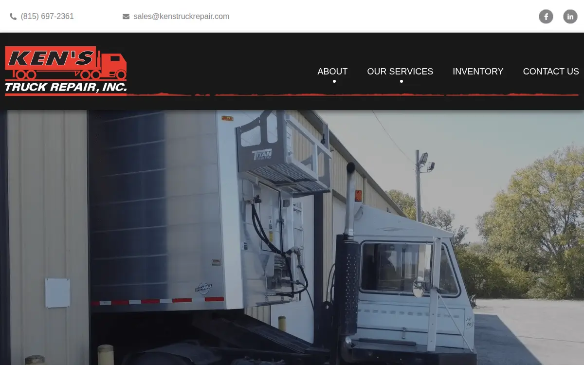 Homepage of Ken's Truck Repair, INC.