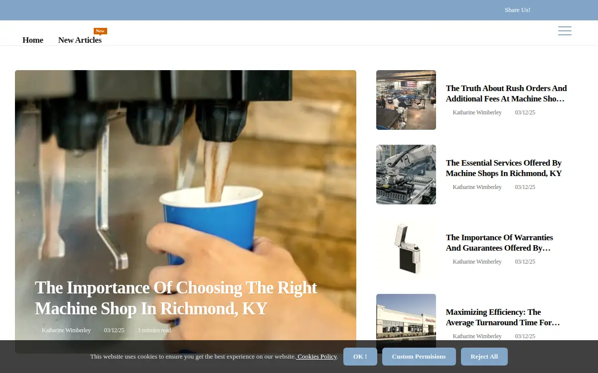 Homepage of Kentucky Machine & Tool CO