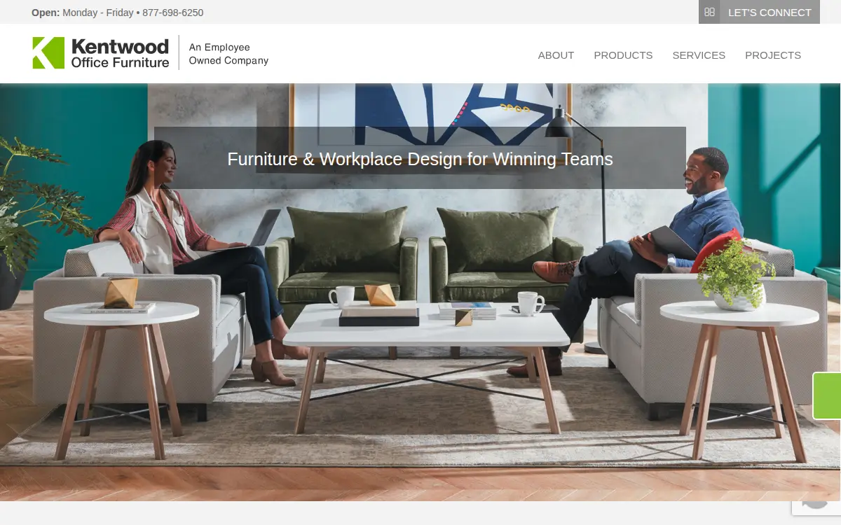 Homepage of Kentwood Office Furniture, INC.